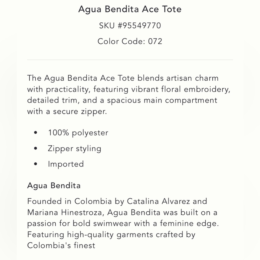 Agua Bendita Ace Tote in Yellow NEW - Picture 4 of 5